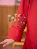 Velvour Girls Cotton Embroidered Stitched 2-Piece Suit-VG91-B