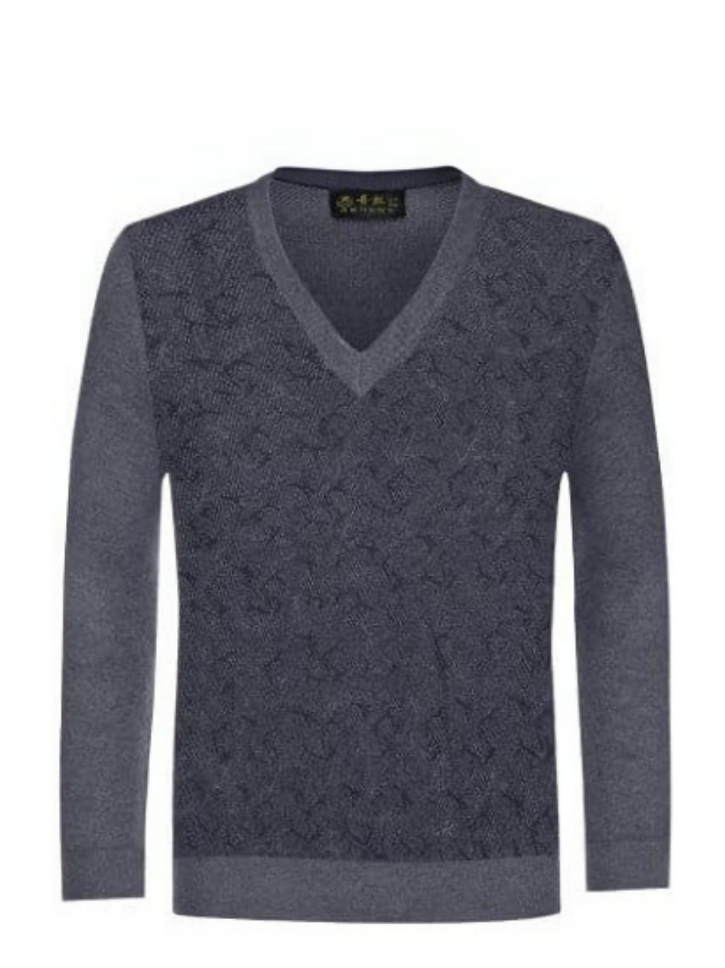 Men V Neck Synthetic Wool Sweaters-14151