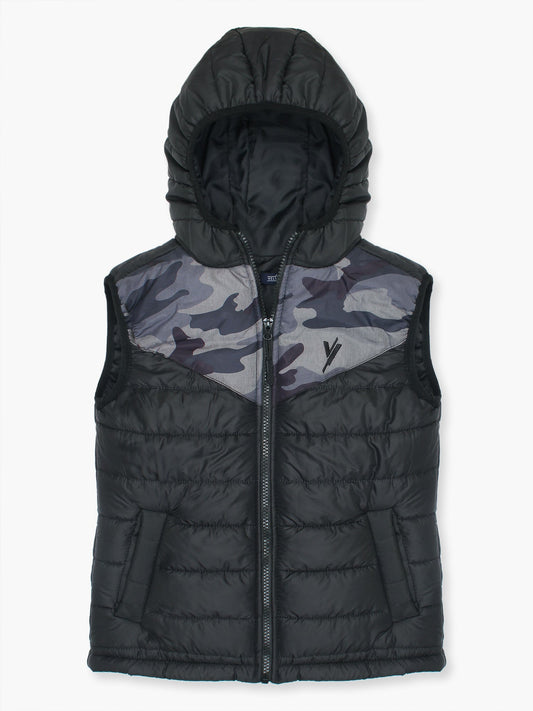 Velvour Sleeveless Hooded Puffer Jacket-VJ23-A
