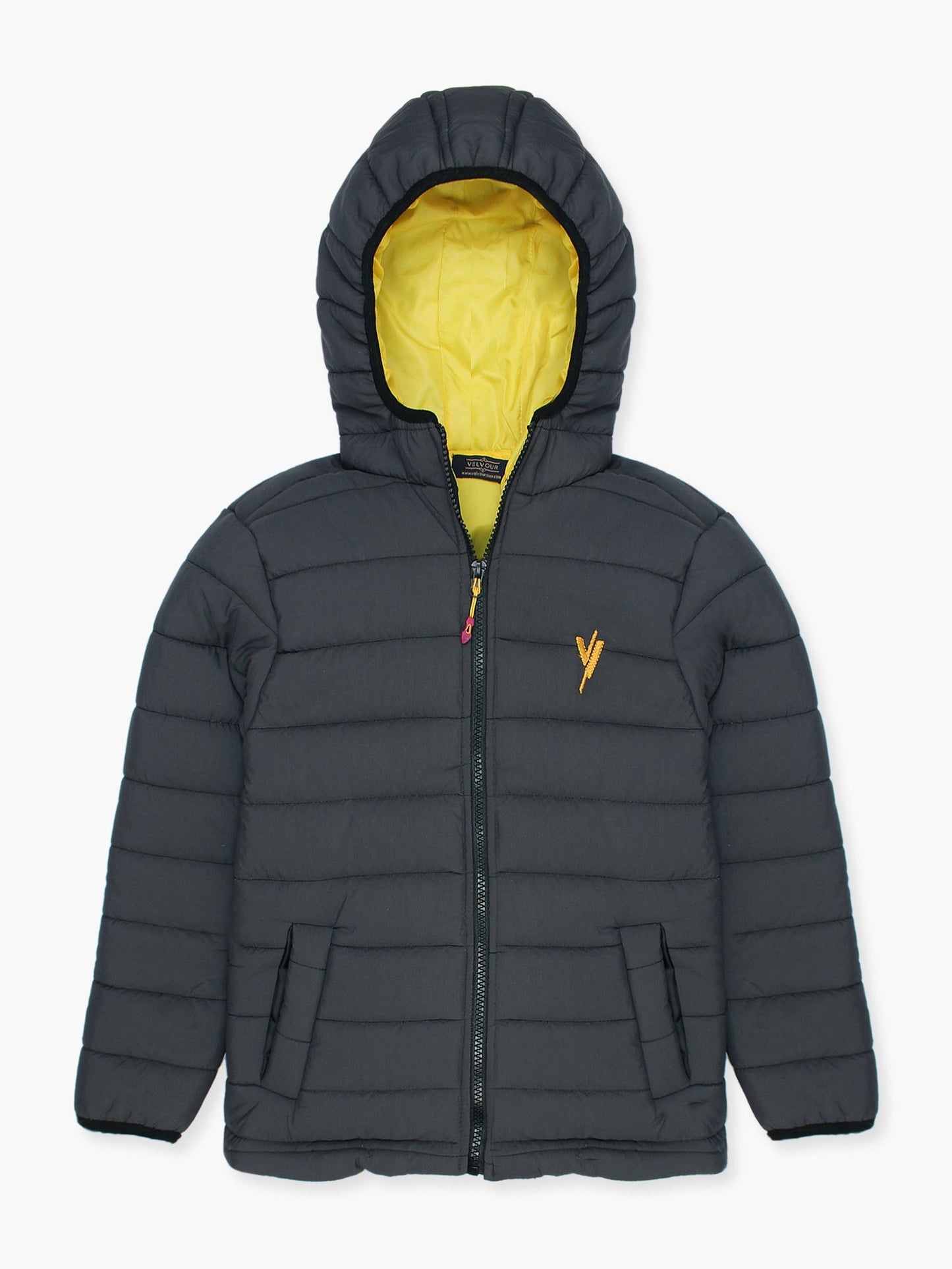 Velvour Full Sleeves Hooded Puffer Jacket-VJ20-B