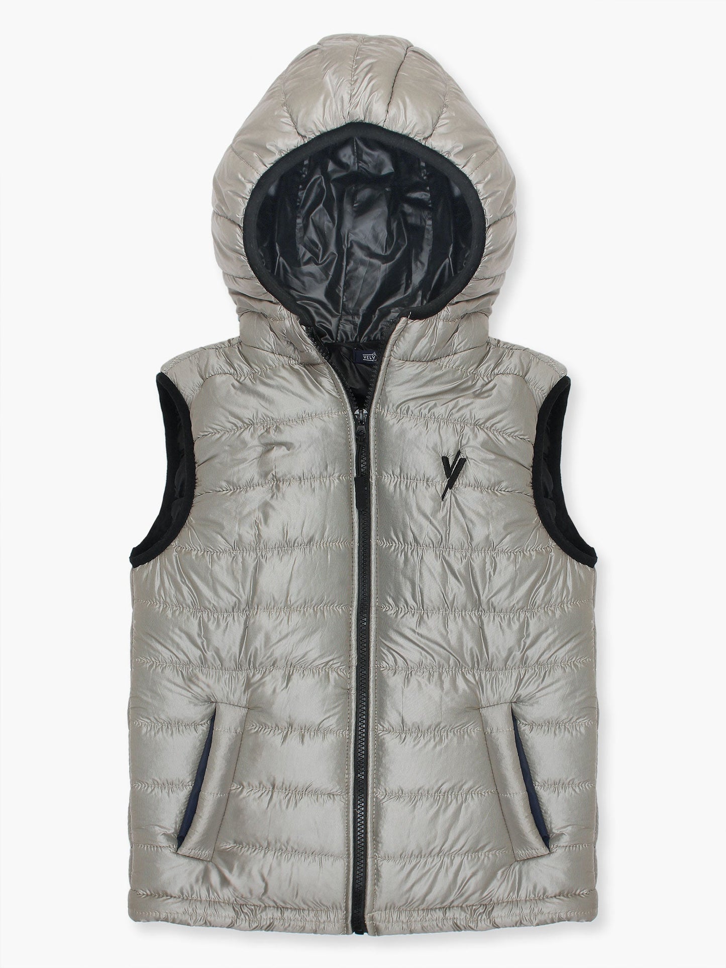 Velvour Sleeveless Hooded Puffer Jacket-VJ22-A