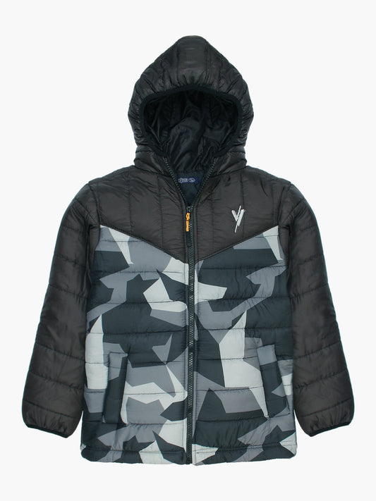 Velvour Full Sleeves Hooded Puffer Jacket-VJ32-A