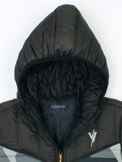 Velvour Full Sleeves Hooded Puffer Jacket-VJ32-A