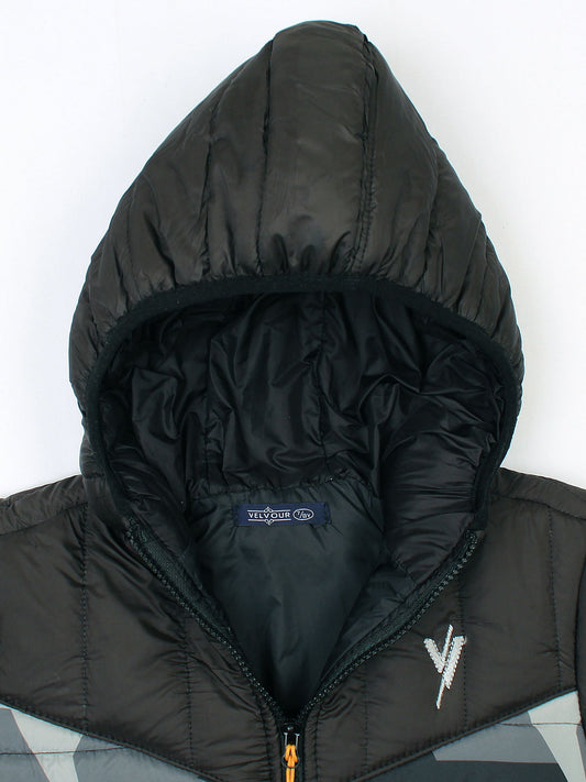 Velvour Full Sleeves Hooded Puffer Jacket-VJ32-A