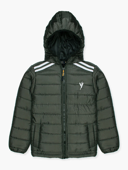 Velvour Full Sleeves Hooded Puffer Jacket-VJ40-A