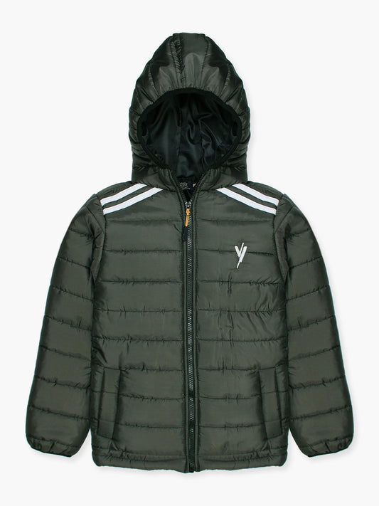 Velvour Full Sleeves Hooded Puffer Jacket-VJ40-A