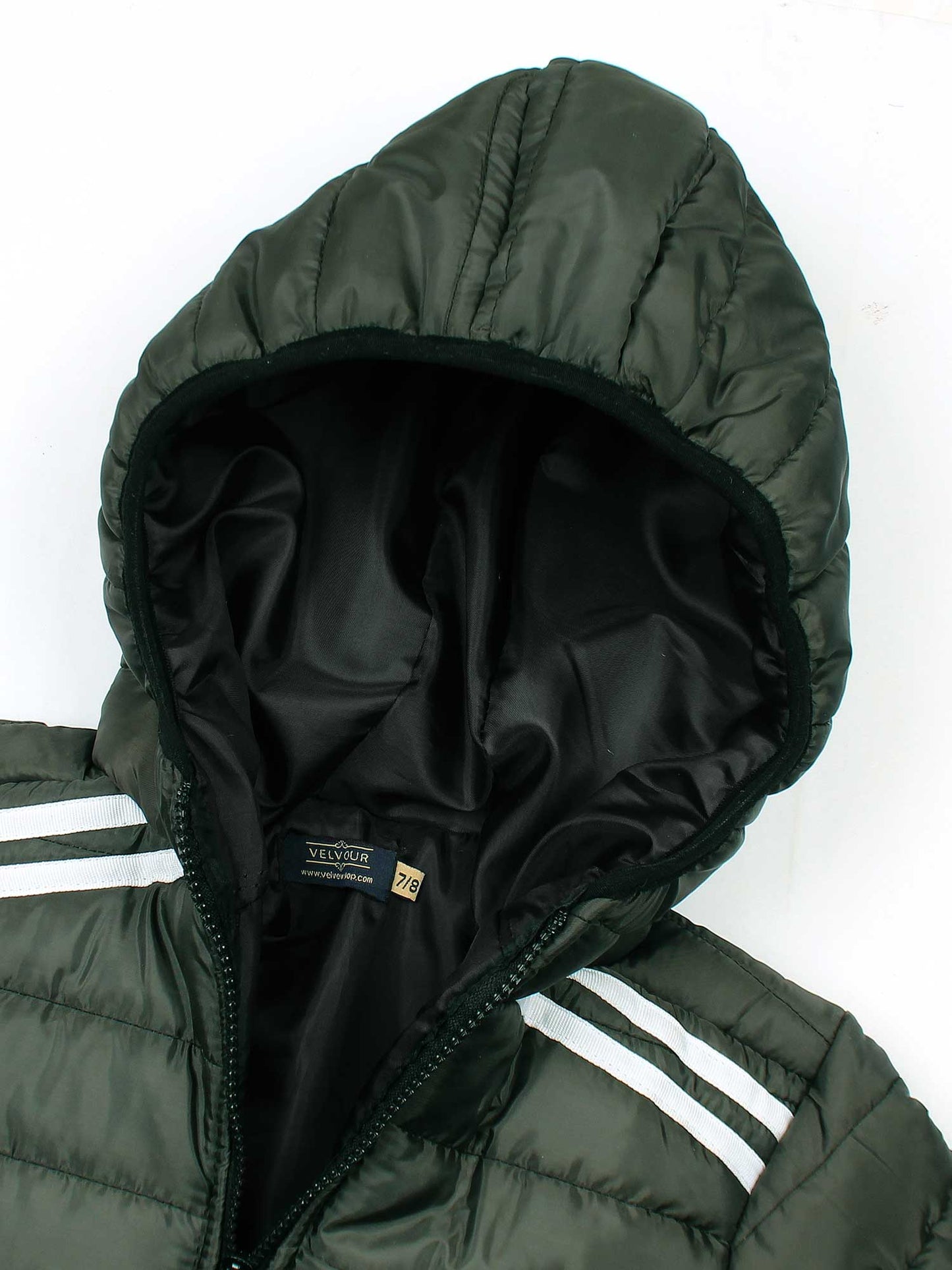 Velvour Full Sleeves Hooded Puffer Jacket-VJ40-A
