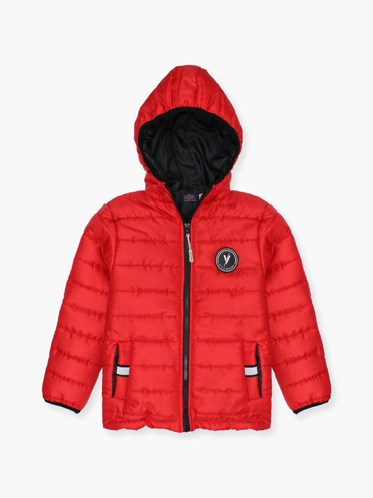 Velvour Polyester Full Sleeves Hooded Puffer Jacket-VJ66-B