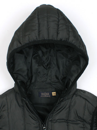 Velvour Polyester Sleeveless Hooded Puffer Jacket-VJ69-A