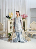 Farooq Hameed Studio Wedding Festive'25 Pure Laama Silk Embroidered Stitched 3-Piece Suit-Calira