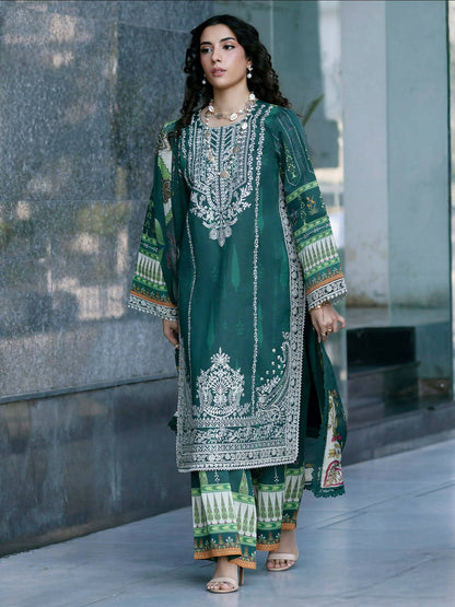 Mahnur Broadway Luxury Lawn'26 Embroidered Unstitched 3-Piece Suit-BW-012