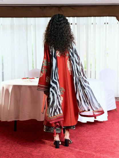 Jugnu by Hussain Rehar Summer Pret'25 Edit III Cotton Embroidered Stitched 3-Piece Suit-LINA