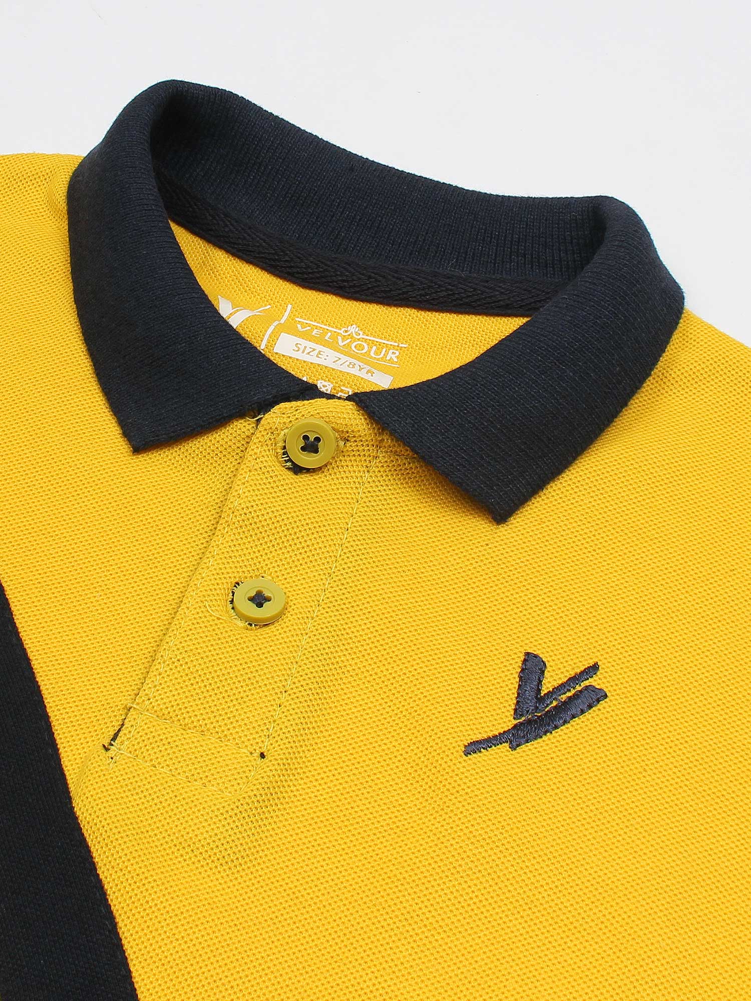 Velvour Boys Pique Tipping Collar Polo Shirt-VP11-K