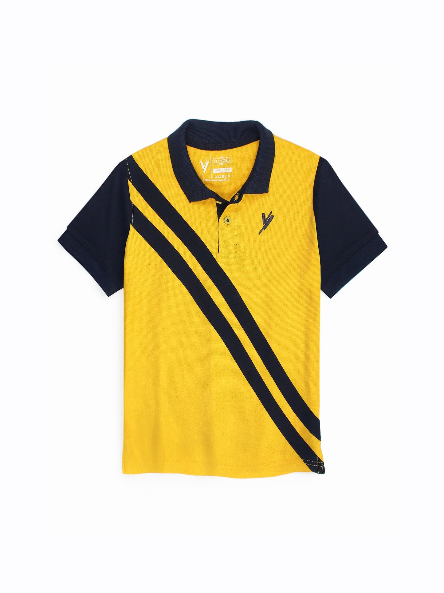 Velvour Boys Pique Tipping Collar Polo Shirt-VP11-K