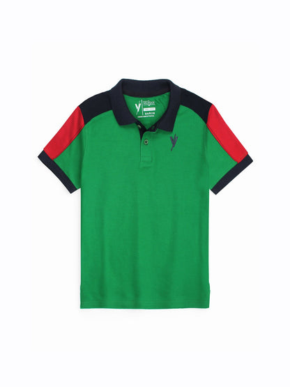 Velvour Boys Pique Tipping Collar Polo Shirt-VP11-L