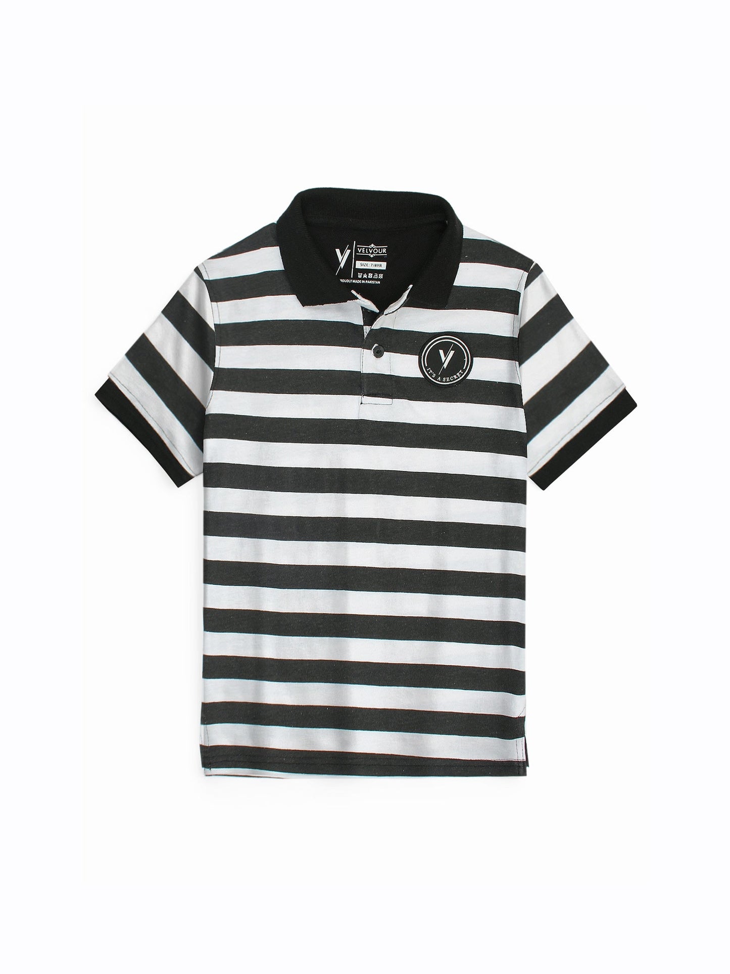 Velvour Boys Pique Tipping Collar Polo Shirt-VP11-N
