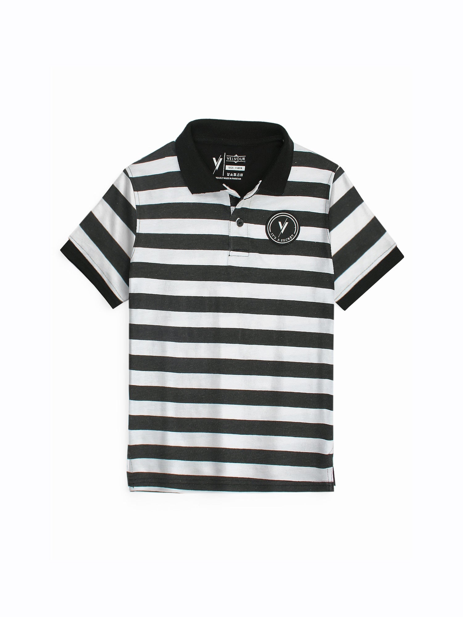 Velvour Boys Pique Tipping Collar Polo Shirt-VP11-N