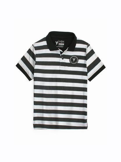 Velvour Boys Pique Tipping Collar Polo Shirt-VP11-N