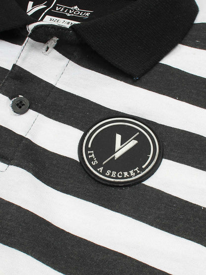 Velvour Boys Pique Tipping Collar Polo Shirt-VP11-N