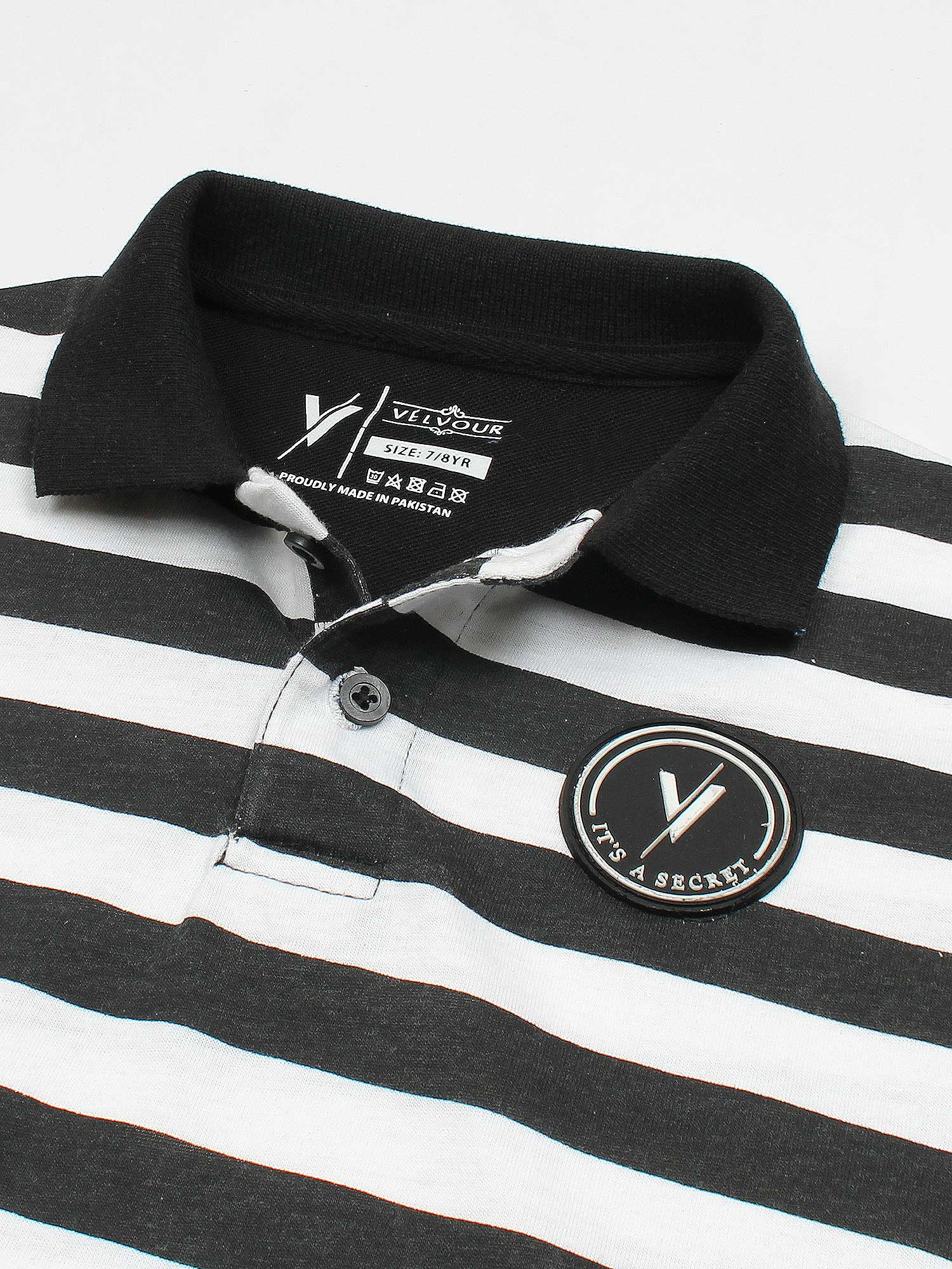 Velvour Boys Pique Tipping Collar Polo Shirt-VP11-N