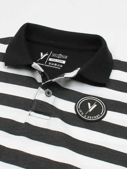 Velvour Boys Pique Tipping Collar Polo Shirt-VP11-N
