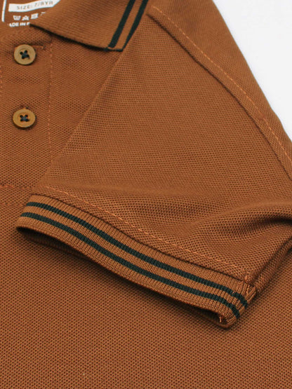 Velvour Boys Pique Tipping Collar Polo Shirt-VP12-F