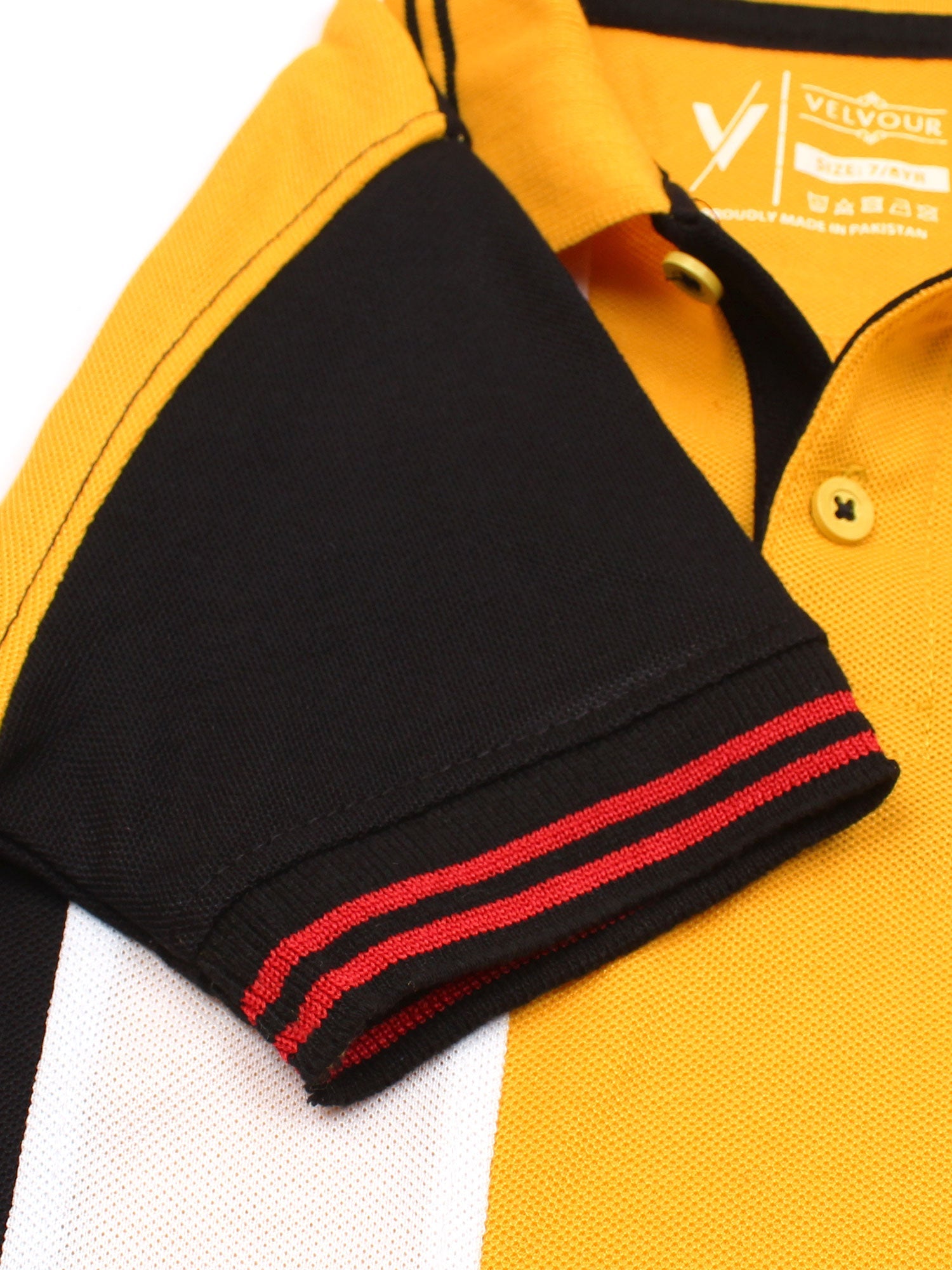 Velvour Boys Pique Tipping Collar Polo Shirt-VP12-H