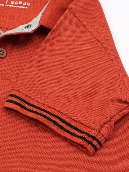 Velvour Boys Pique Tipping Collar Polo Shirt-VP12-I