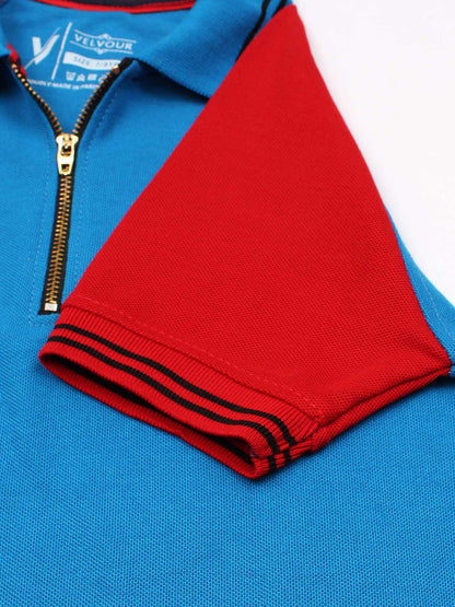 Velvour Boys Pique Tipping Collar Polo Shirt-VP15-C