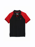 Velvour Boys Pique Tipping Collar Polo Shirt-VP15-D