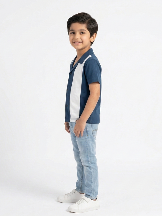 Velvour Boys Pique Casual Shirt-VP24-A