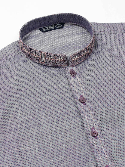 Velvour Boys Cotton Embroidered Stitched Kurta-VB201-B