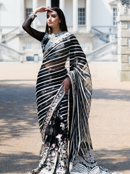 Shiza Hassan Lillian Wedding Formals Net Embellished Stitched Saree-Kaira