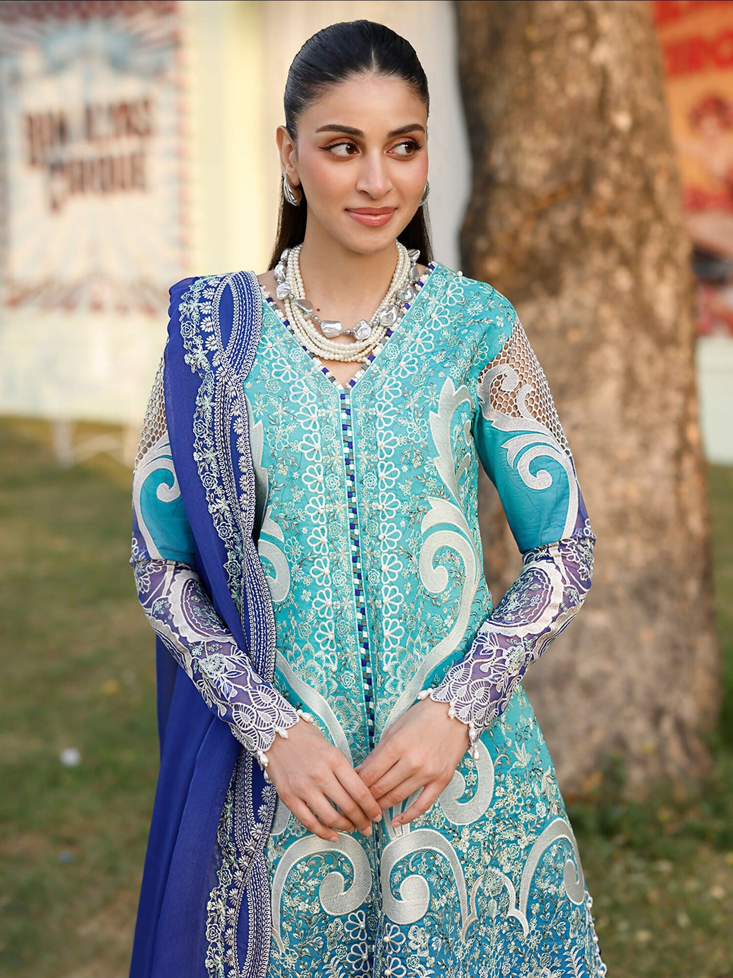 Binilyas Carnival Lawn Embroidered Stitched 3-Piece Suit-36-A