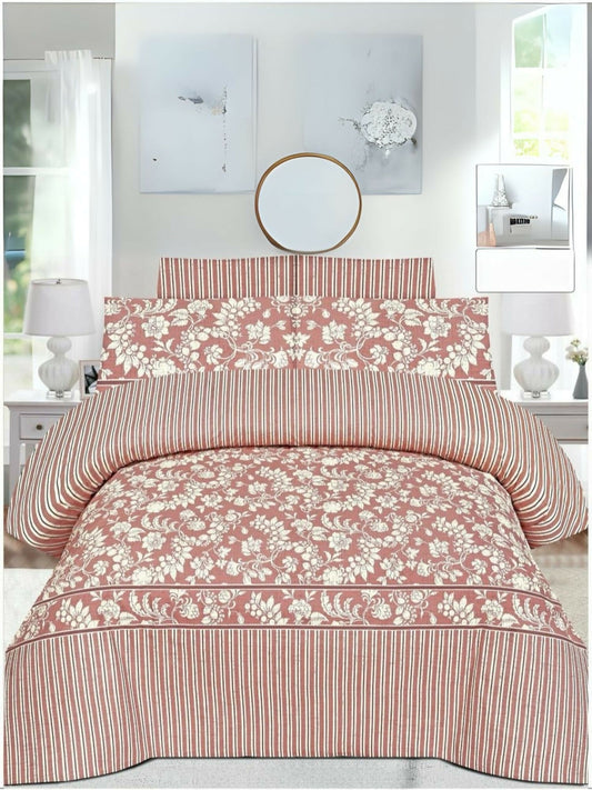 Danier 6-piece comforter set arranged on a king-size bed with matching pillow covers