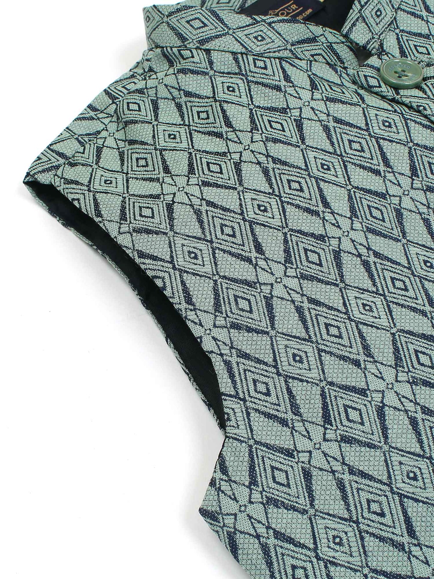 Velvour Boys Jacquard Printed Waistcoat-VW05-E