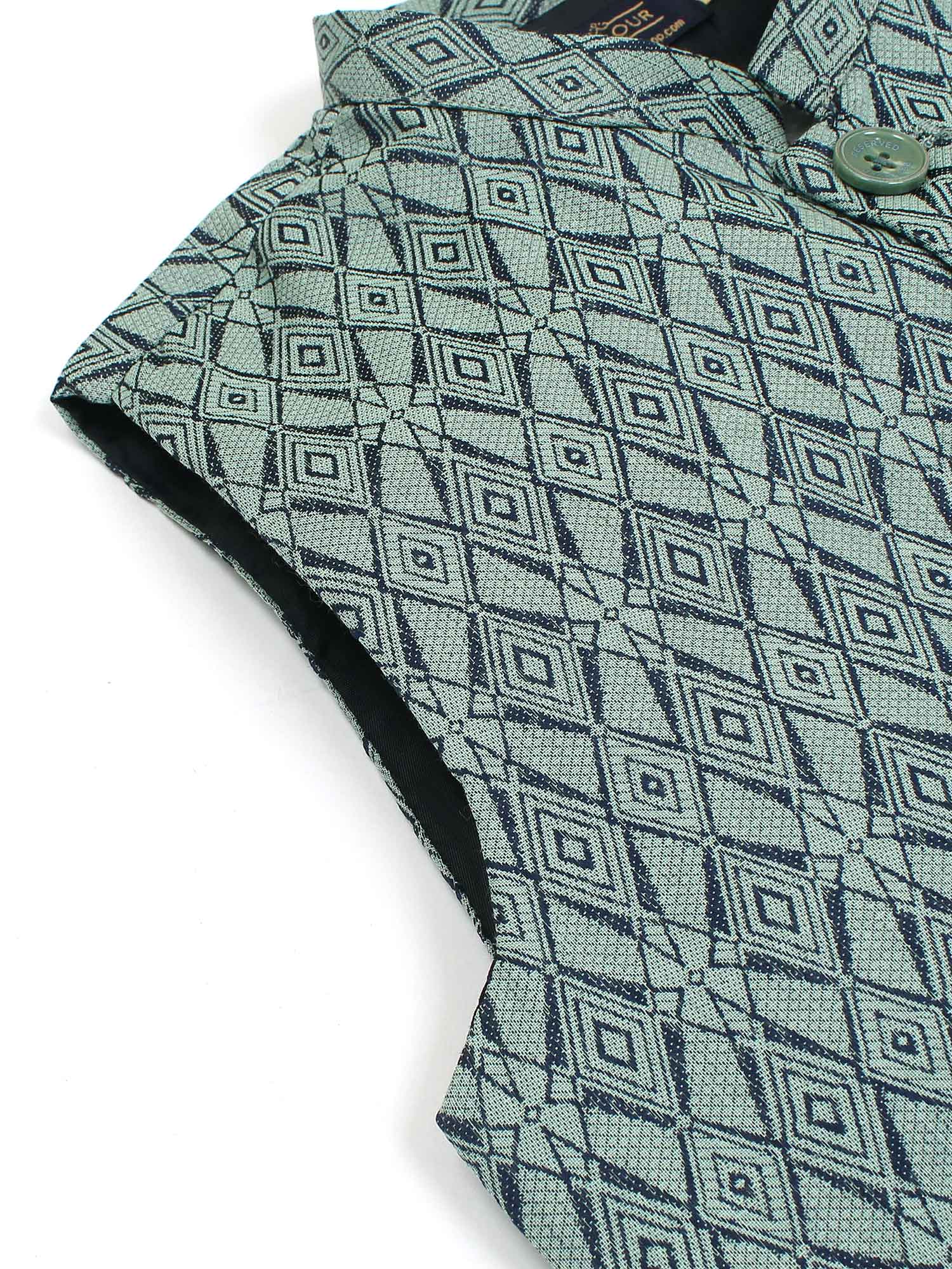 Velvour Boys Jacquard Printed Waistcoat-VW05-E