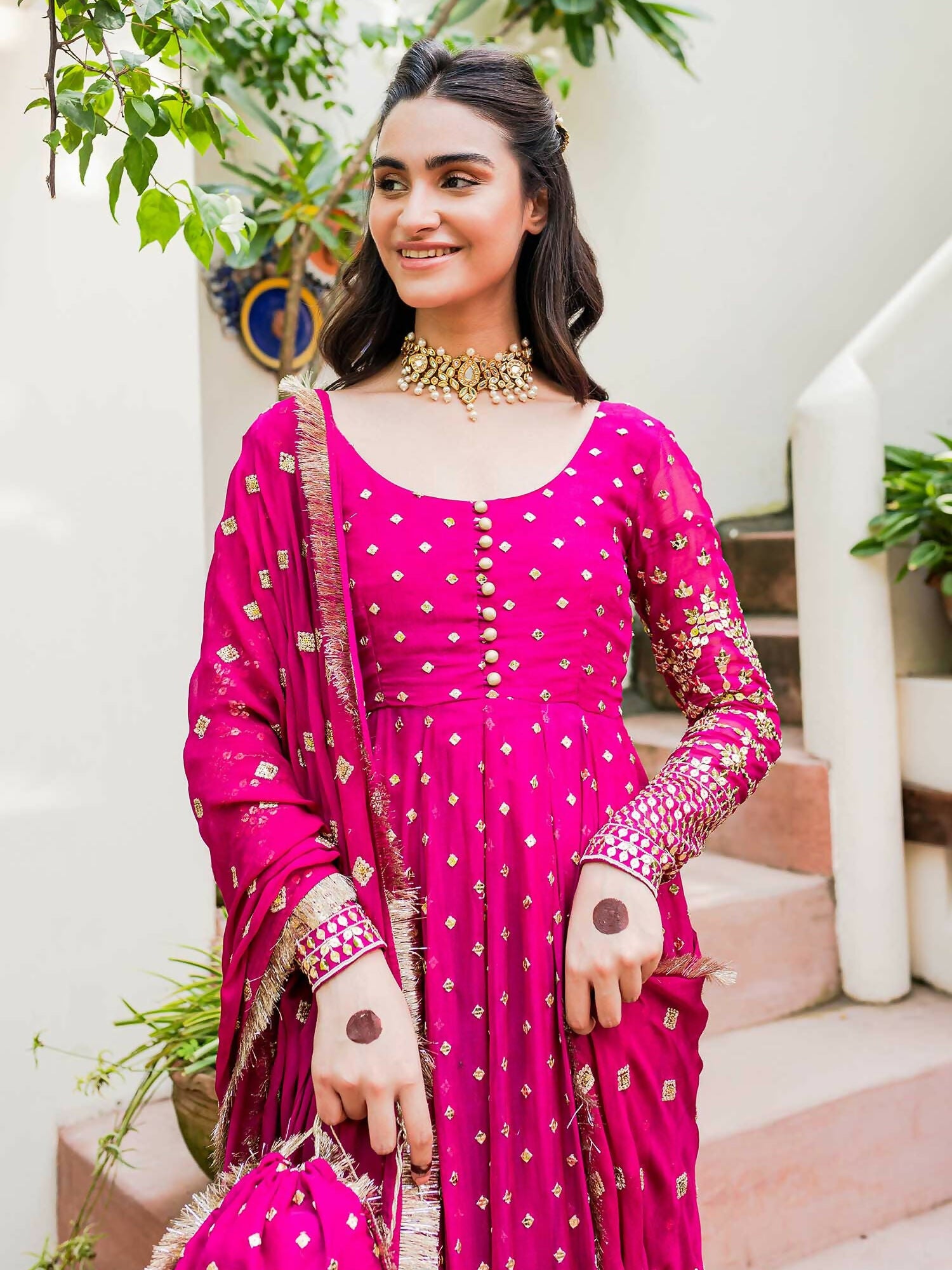 Allure By IH Luxe Formals Chiffon Embellished Pishwas-Mehak