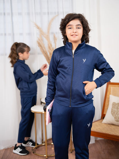 Velvour Fleece Mock Neck Tracksuit-VWT32-A