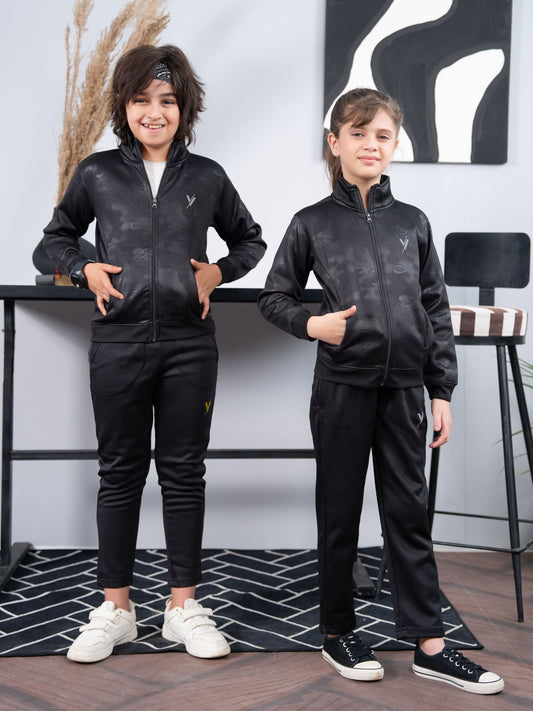 Velvour Fleece Mock Neck Tracksuit-VWT32-B