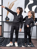 Velvour Fleece Mock Neck Tracksuit-VWT32-B