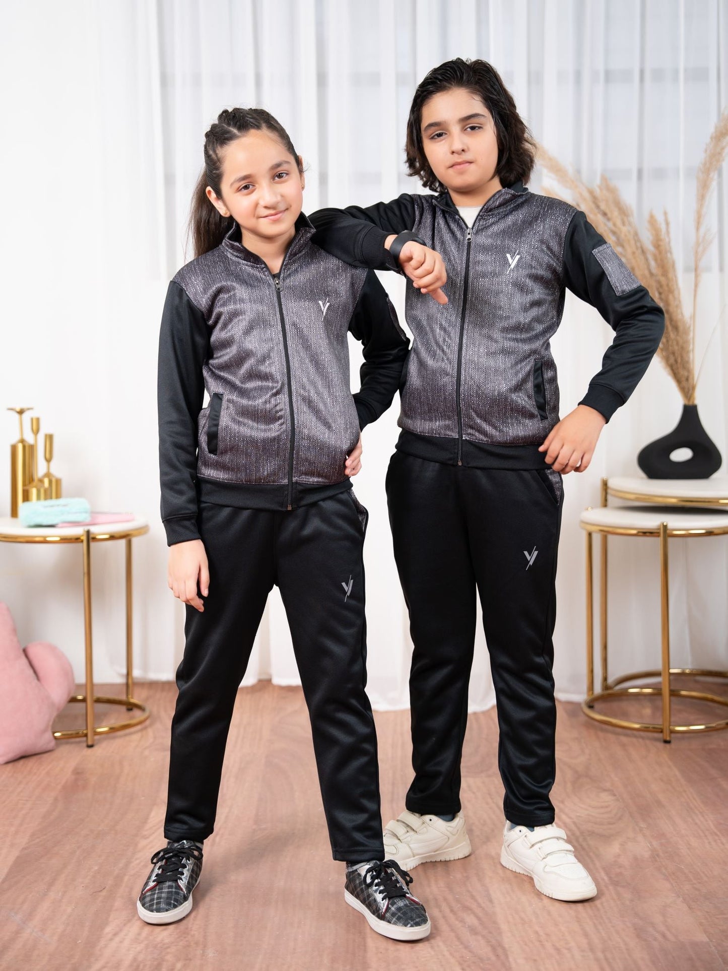 Velvour Fleece Mock Neck Tracksuit-VWT33-B