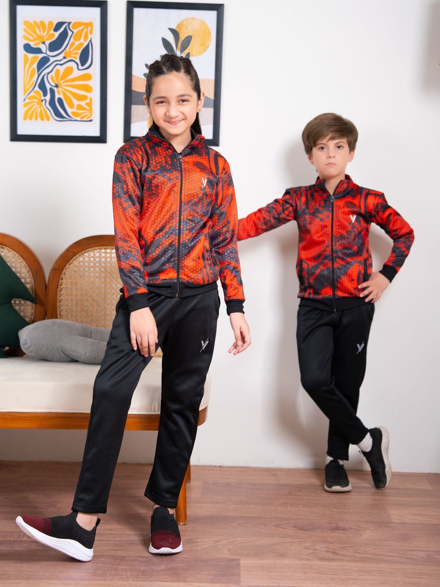 Velvour Fleece Mock Neck Tracksuit-VWT35-A
