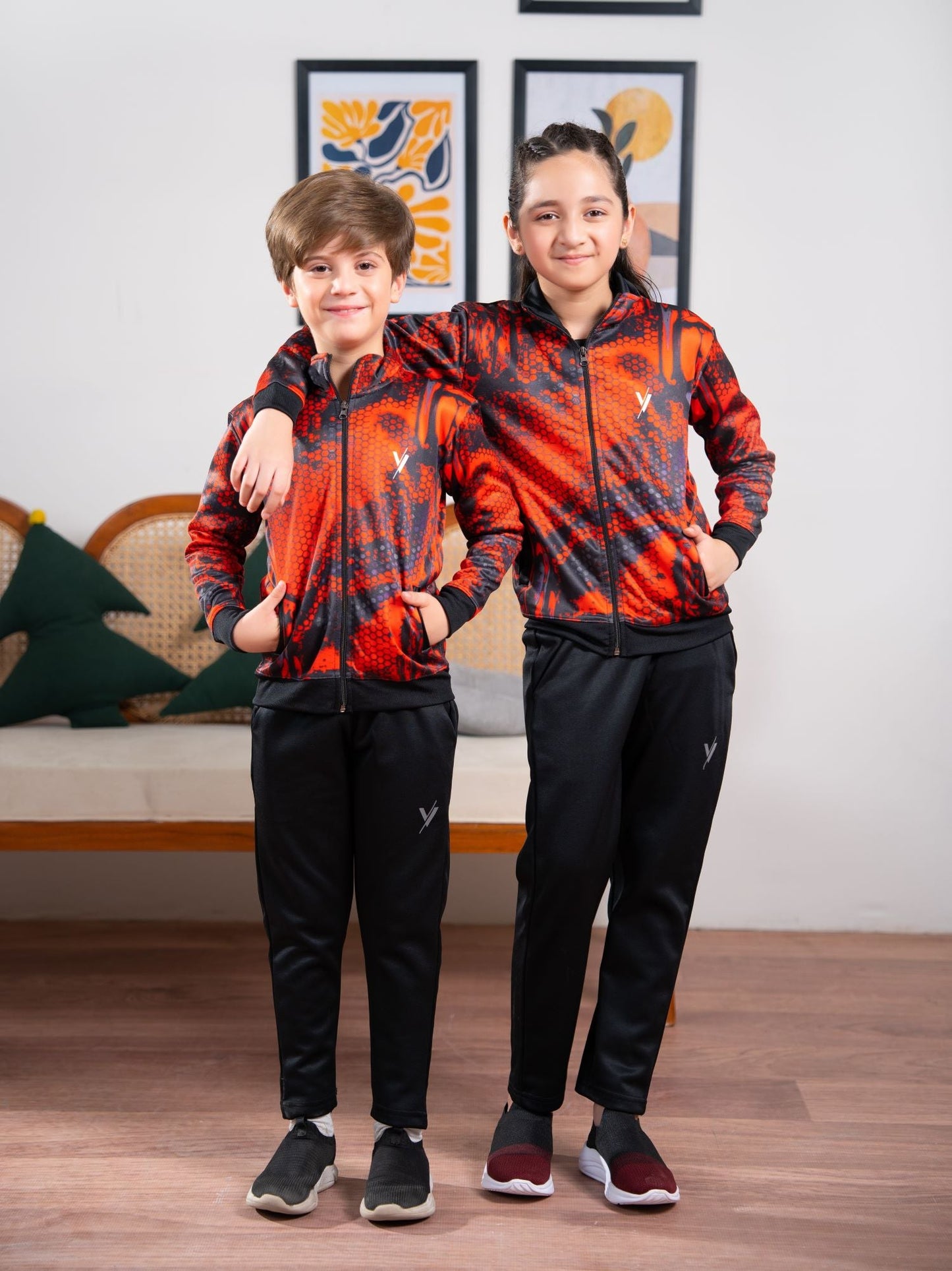 Velvour Fleece Mock Neck Tracksuit-VWT35-A