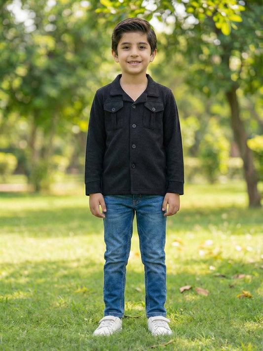 Velvour Imported Popcorn Full Sleeves Shirt-VWT40-AS