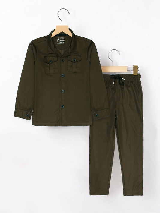 Velvour Polyester Collar Neck Tracksuit-WT40-C