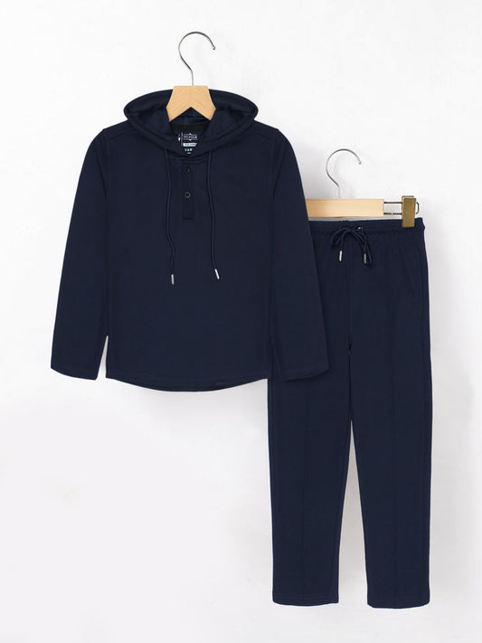 Velvour Polyester Hooded Tracksuit-VWT41-B