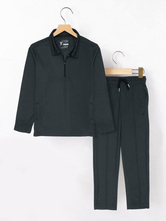 Velvour Polyester Collar Neck Tracksuit-VWT46-B