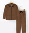 Velvour Polyester Collar Neck Tracksuit-VWT47-A