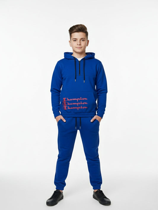 Velvour Polyester Collar Neck Tracksuit-VWT48-B